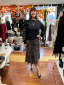 Emma Reversible Bow Tie Knit  - Black