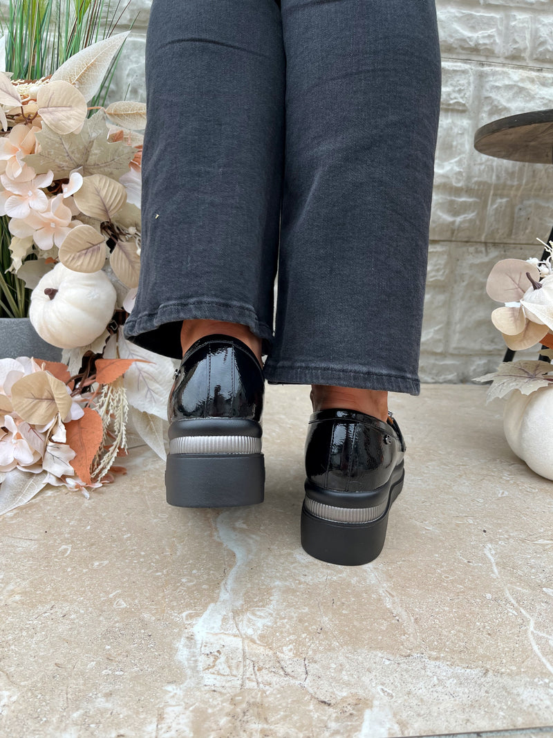 Zanni & Co “Tarsus One” Black Wedge Loafer