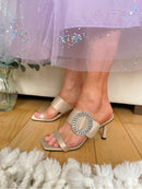 Stephan Brooch Stiletto Mule - Champagne Ja-34