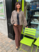 Shea Animal Print Bomber Jacket - Snake