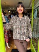 Shea Animal Print Bomber Jacket - Snake