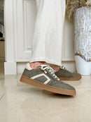 Marco Tozzi Sherpa Trim Trainers Khaki Green 2-23778-45