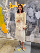 Menbur 23952 Oro Gold Glitter Mule