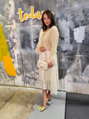 Menbur 23952 Oro Gold Glitter Mule