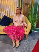 Bridget Appliqué Skirt - Hot Pink