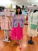 Bridget Appliqué Skirt - Hot Pink