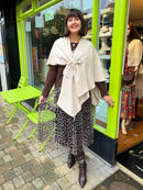 Elizabeth Bow Pearl & Diamante Cape - Cream