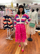 Bridget Appliqué Skirt - Hot Pink