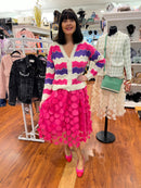 Bridget Appliqué Skirt - Hot Pink