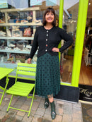 Nica Polka Dot Reversible Skirt - Emerald Green