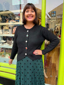 Nica Polka Dot Reversible Skirt - Emerald Green