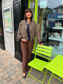 Shea Animal Print Bomber Jacket - Leopard