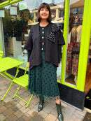 Miella Jewel Button Cardi - Black