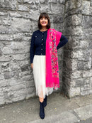 Sofia Paisley Print Shawl - Pink