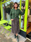 Sarah Tulle Skirt - Taupe Animal Print