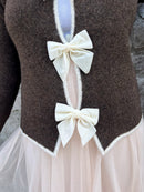 Riley Reversible Bow Jumper - Brown