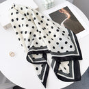 Julia Polka Dot Neck Scarf - White With Black Trims