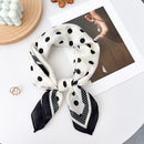 Julia Polka Dot Neck Scarf - White With Black Trims