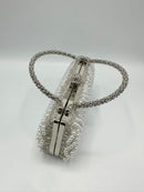 Kassandra Diamond Pattern Pearl & Crystal - Silver