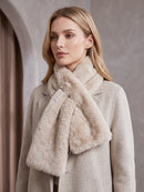 Kerry Faux Fur Neck Collar - Beige