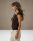 Kiana Brown Lurex Knit