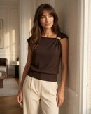 Kiana Brown Lurex Knit