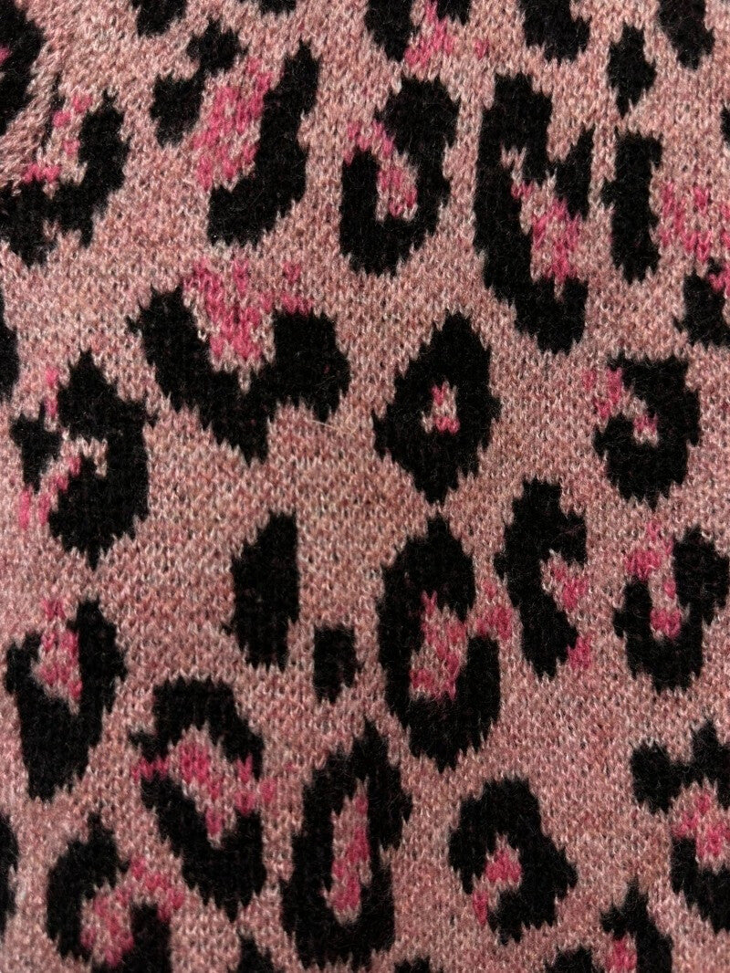 Lilli Animal Print Bow Cardi - Pink