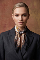 Loral Leopard Neck Scarf - Brown