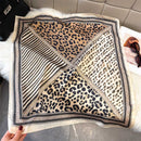 Lori Cheetah & Animal Printed Neck Scarf - Beige & Black