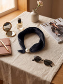 Lulu Pearl Scarf Necklace - Black