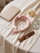 Lulu Pearl Scarf Necklace - Blush