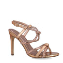 Menbur 25187 Rose Gold Crystal Knot Sandal