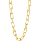 Absolute Gold Square Link Necklace-N2335GL