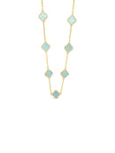 Absolute Clover Necklace - N2350AQ Blue