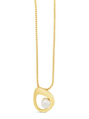 Absolute Pearl Oval Necklace- Gold N2381GL