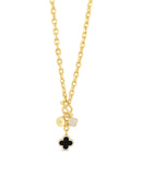 Absolute Black Clover T-Bar Necklace N2382JT