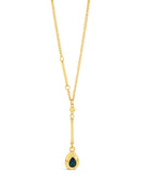 Absolute Blue Drop Necklace - Gold & Blue N2396MB
