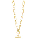 Absolute T-Bar Necklace Gold & Diamante - N2401GL