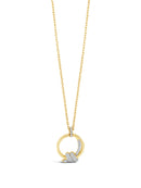 Absolute Circle & Diamante Necklace- N2407MX