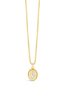 Absolute Clear Pendant Necklace - Gold & Clear Diamond N2408GL