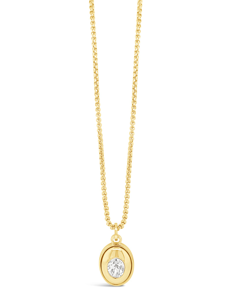 Absolute Clear Pendant Necklace - Gold & Clear Diamond N2408GL