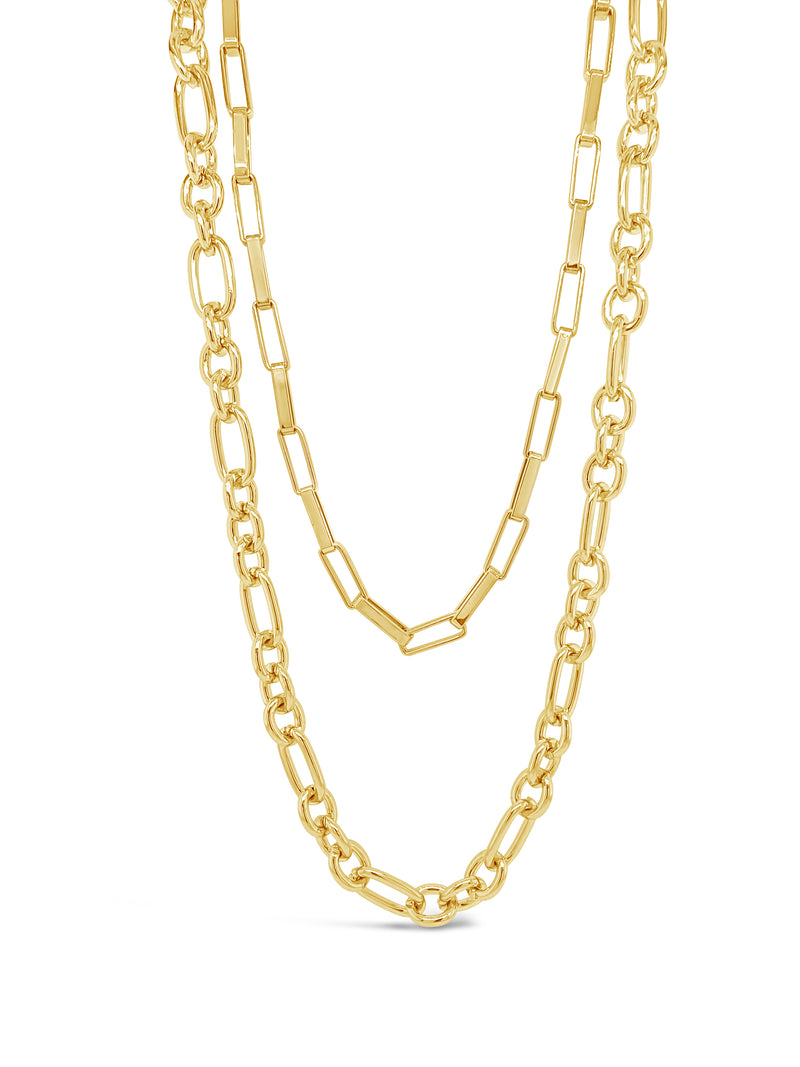 Absolute Double Chain Necklace N2409GL Gold