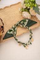 Naomi Boho Scarf Charm Necklace - Green