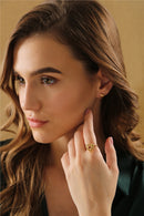 Newbridge Heart Revolving Ring with Ruby Red Stones R8820