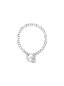 Absolute Diamanté T-Bar Chain Bracelet Silver B2199SL