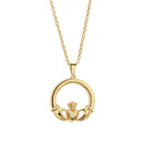 Gold Plated Claddagh Pendant P0034GP