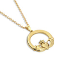 Gold Plated Claddagh Pendant P0034GP