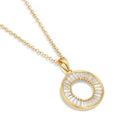 Newbridge Gold Plated Baguette Stone Pendant P0049GP