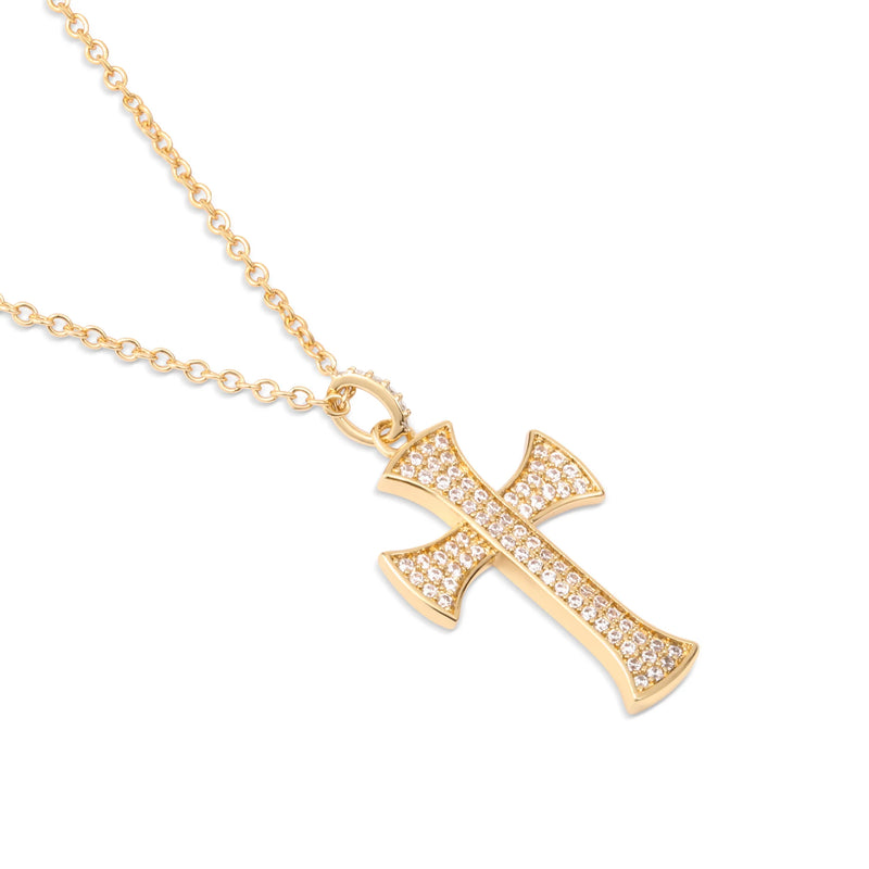 Newbridge Gold Plated Cross Pendant P0058GP