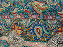 Raya Black Trim Paisley Bomber Jacket